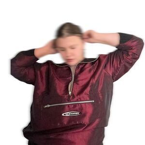 Vibi-venezia Women's Burgundy and Black Coat